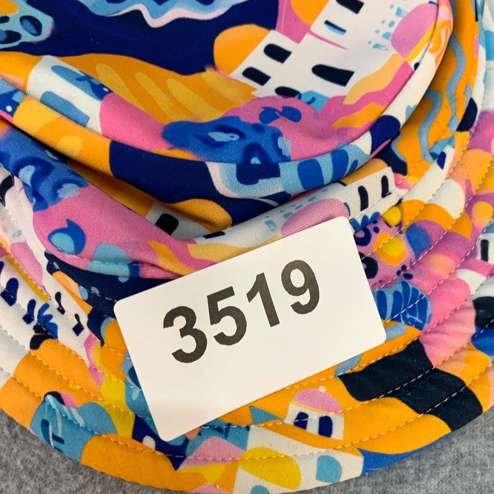 Abstract Santorini Print Baby Toddler Multi Infamous Swim Bucket Hat UPF 50+ 0-5